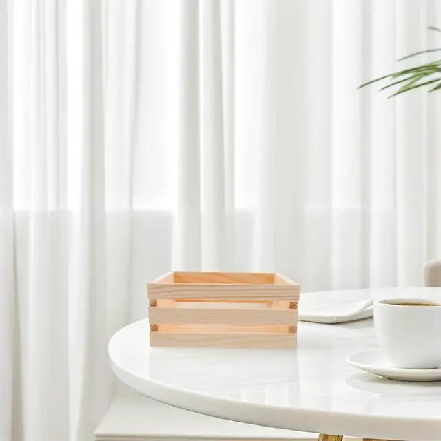 Alt view image 7 of 7 - Wooden Crates For Desktop Storage, Creative Wooden Box Wood Crate for Display Home OfficeFarmhouse Detachable Kitchen Fruits Vegetable Food Craets