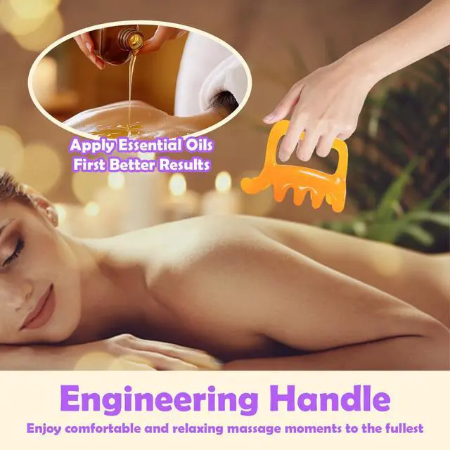 Alt view image 2 of 7 - Upgrade Fascia Massage Blaster Tool for Myofascial Release, Cellulite, Muscle Knots, Trigger Points (Resin) Large Cellulite Massager Tool for Body Tension Relief Promote Lymphatic Circulation