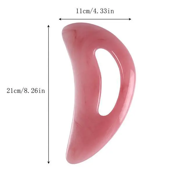 Alt view image 2 of 6 - Large Gua Sha Massage Tool, Lymphatic Drainage Massager, Muscle Scraping Massage Tools, Body Sculpting Anti Cellulite Tools for Man and Women (Pink)