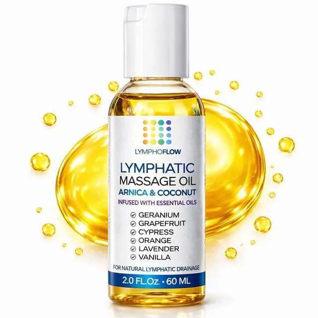 Main image of Lymphatic Drainage Massage Oi for Massage Therapy - Arnica and Coconut Oil for Manual Lymph Drainage & Post Surgery Recovery for Liposuction, 360 Lipo, BBL,Tummy Tuck, Lymphedema, Lipo Foam-2.0 oz