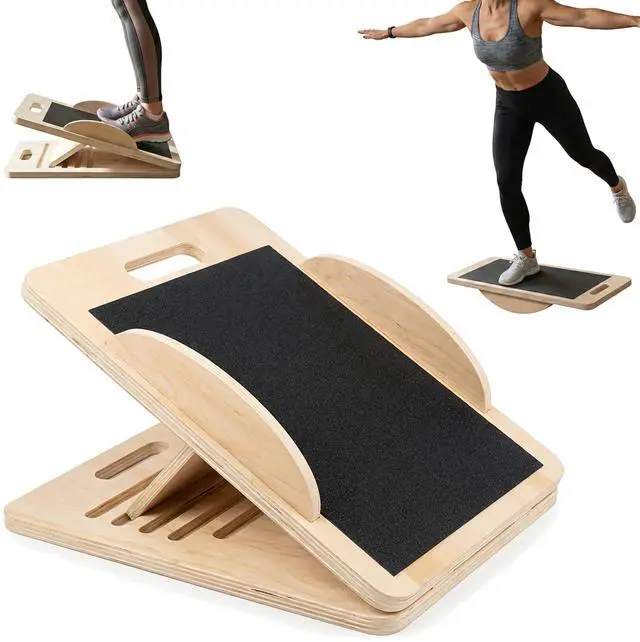 Main image of Slant Board for Calf Stretching, Calf Stretch and Mobility Board, Portable Adjustable Wooden Slant Board for Squats Exercise Balance Training and Physical Therapy