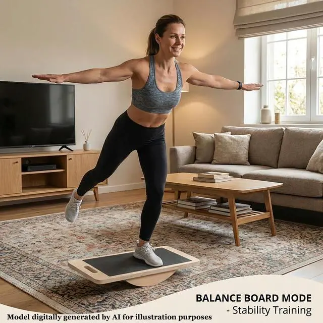 Alt view image 7 of 7 - Slant Board for Calf Stretching, Calf Stretch and Mobility Board, Portable Adjustable Wooden Slant Board for Squats Exercise Balance Training and Physical Therapy