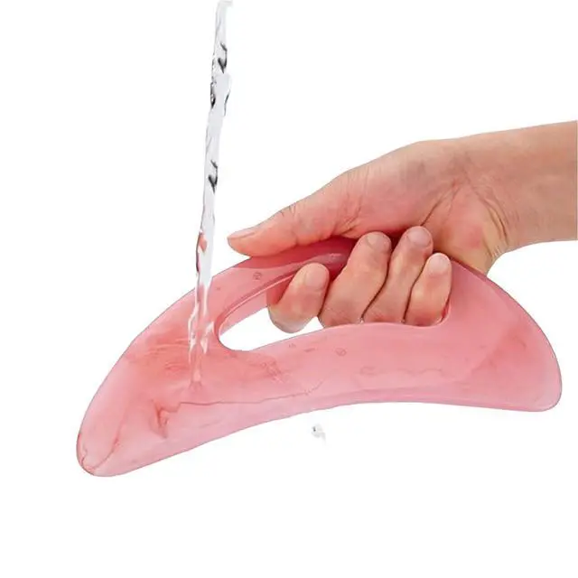 Alt view image 4 of 6 - Large Gua Sha Massage Tool, Lymphatic Drainage Massager, Muscle Scraping Massage Tools, Body Sculpting Anti Cellulite Tools for Man and Women (Pink)