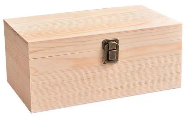 Main image of Artisan Cherry Wood Unfinished Craft Wood Box, 6.7 x 5.1 x 3.1 Inch, Lockable Storage Box for Arts & Crafts, DIY Hobbies, Gifts
