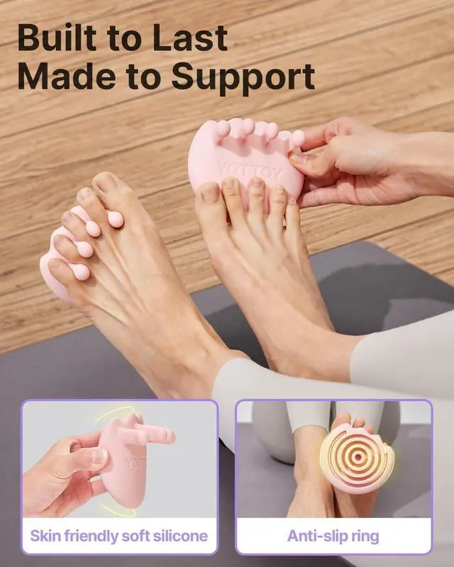 Alt view image 5 of 6 - Foot Arch Trainer for Flat Feet, Plantar Fasciitis Relief &Arch Support Strengthening, Portable Arch Metatarsal Exercise Brace for Home and Gym (Pink)