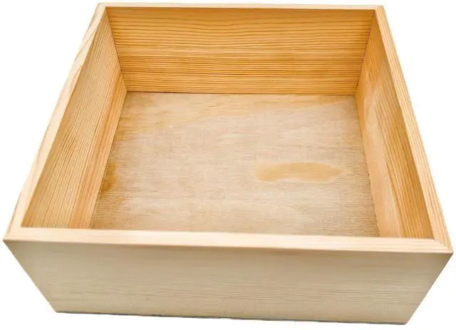 Main image of 1PC Unfinished Wood Storage Box, Natural Pine Wooden Container for Crafts, Jewelry, Art Hobbies, DIY Projects, Home Decor, Centerpieces, Organization (7.87 x 7.87 x 3.15 in)
