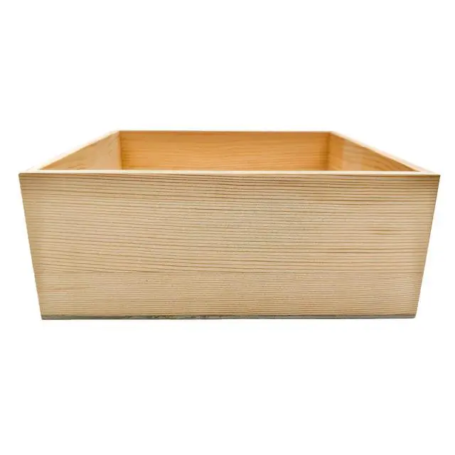 Alt view image 3 of 7 - 1PC Unfinished Wood Storage Box, Natural Pine Wooden Container for Crafts, Jewelry, Art Hobbies, DIY Projects, Home Decor, Centerpieces, Organization (7.87 x 7.87 x 3.15 in)