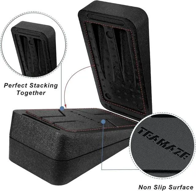 Alt view image 3 of 7 - Slant Board for Calf Stretching, 6 Packs Adjustable Angles Non-Slip Rubber Slant Board,Squat Wedge Stretcher Equipment for Physical Therapy Home Exercise,Calf Stretch Wedge Improve Lower Leg