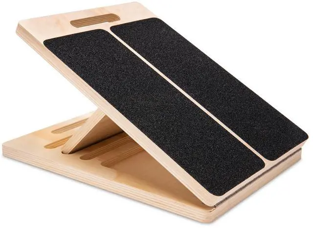 Main image of Adjustable Slant Board for Calf Stretching - Portable Wooden Incline Board for Physical Therapy, Squats & Pilates - Calf Stretcher for Ankle, Heel & Leg Support
