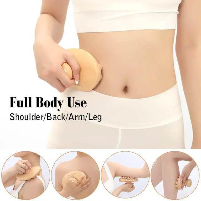 Alt view image 2 of 6 - Wood Therapy Massage Tools Cellulite Massager Roller Wooden Body Brush Fascia Blaster Brush Body Shaping Professional Maderoterapia Kit Lymphatic Drainage Massager