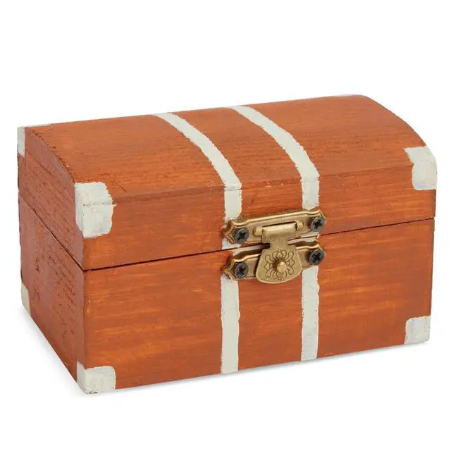 Alt view image 7 of 7 - Baby Shower Decorations Mini Unfinished Wooden Treasure Boxes - 3.5 x 2.2 x 2 In, Brown, Pack of 12, Chest Style - Wooden Treasure Chest to Paint & Party Favors