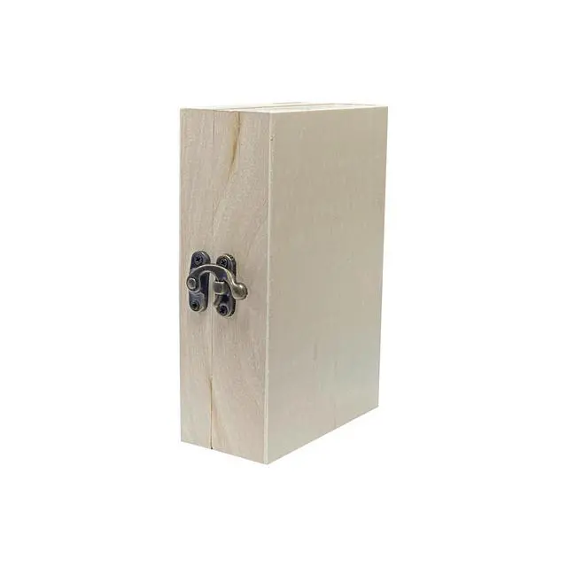 Alt view image 5 of 7 - 8 Pack 6 X 4 X 2 Inch Unfinished Wooden Box For Crafts Small Keepsake Box Treasure Chest Wood Jewelry Box