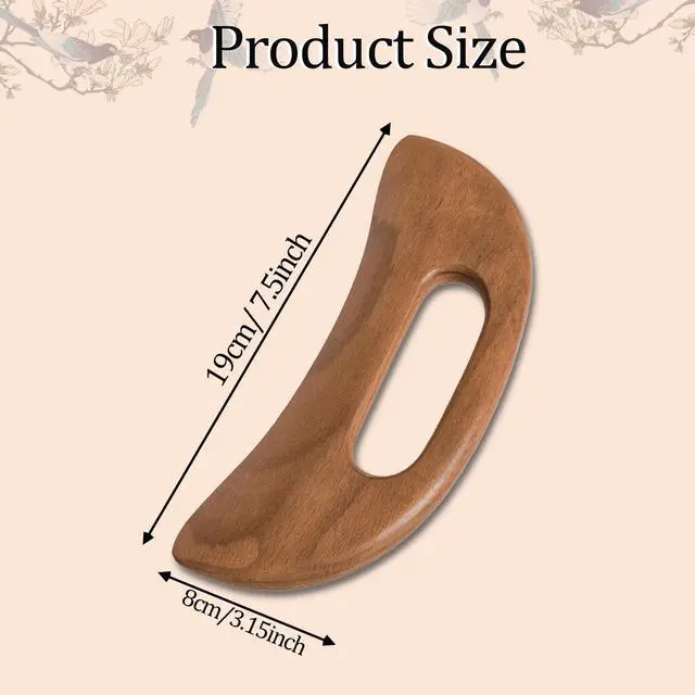 Alt view image 6 of 7 - Wooden Cellulite Massager, Body Guasha Tool Lymphatic Drainage Massager Muscle Scraper Back Massage Tool Relieve Muscle Fatigue, Body Gua Sha Paddle Anti Cellulite Tool for Women and Men