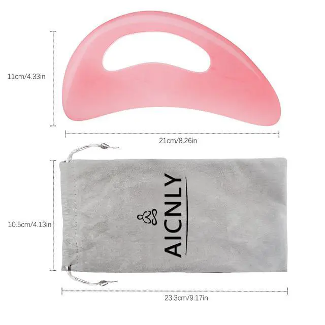 Alt view image 6 of 6 - Large Gua Sha Massage Tool, Lymphatic Drainage Massager, Muscle Scraping Massage Tools, Body Sculpting Anti Cellulite Tools for Man and Women (Pink)