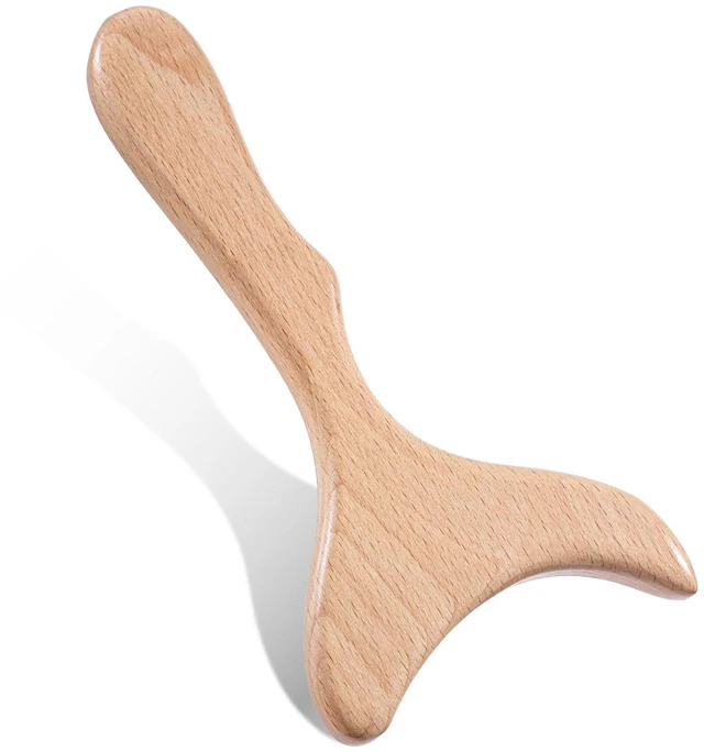 Main image of Lymphatic Drainage Massager, Natural Wood Therapy Massage Tools One-Handed Gua Sha Body Tool Manual Anti-Cellulite Sculpting Board for Muscle Release, Fascia Massage, Body Contouring - 1 Pack