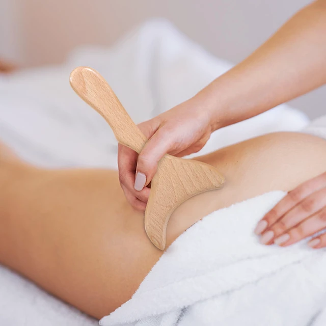 Alt view image 7 of 7 - Lymphatic Drainage Massager, Natural Wood Therapy Massage Tools One-Handed Gua Sha Body Tool Manual Anti-Cellulite Sculpting Board for Muscle Release, Fascia Massage, Body Contouring - 1 Pack
