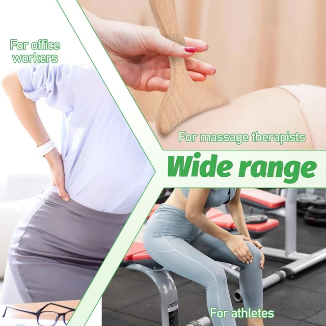 Alt view image 6 of 7 - Lymphatic Drainage Massager, Natural Wood Therapy Massage Tools One-Handed Gua Sha Body Tool Manual Anti-Cellulite Sculpting Board for Muscle Release, Fascia Massage, Body Contouring - 1 Pack