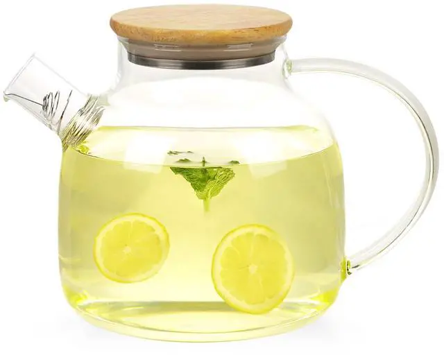 Main image of Clear Glass Teapot Glass Pots for Cooking on Stove Clear Teapots with Infuser for Loose tea, Kettle Teapot for Loose Leaf for Boiling Water -50 oz