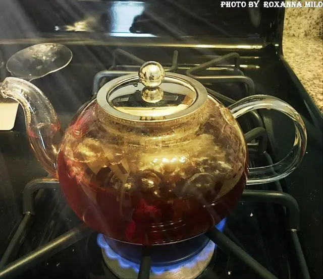 Alt view image 5 of 6 - Glass Teapot with Stainless Steel Infuser & Lid, Borosilicate Glass Tea Pot Stovetop Safe, Blooming & Loose Leaf Teapots, 27 Oz