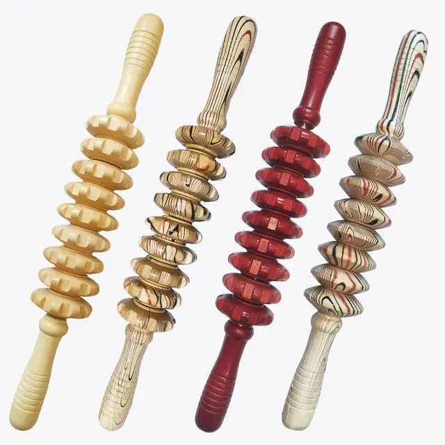 Alt view image 7 of 7 - Wood Therapy Massage Tools Manual Massage Roller Stick for Body Sculpting, Maderoterapia Kit- Cellulite Massager for Muscle Pain Relief, Fascia, Cellulite