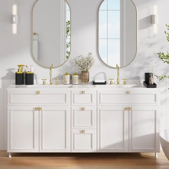 Alt view image 5 of 7 - Bathroom Accessory Set - Gorgeous Bathroom Set, 7PC Black Bathroom Accessories Set, Soap Dispenser, Toothbrush Holder, Qtip Holder Set, Bathroom Accessories Sets Complete for Home