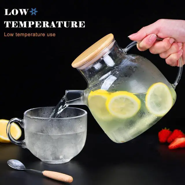 Alt view image 4 of 7 - Clear Glass Teapot Glass Pots for Cooking on Stove Clear Teapots with Infuser for Loose tea, Kettle Teapot for Loose Leaf for Boiling Water -50 oz