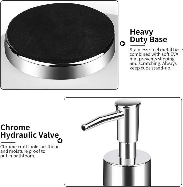 Alt view image 2 of 6 - Bathroom Accessories Set 4 Pcs Toothbrush Holder Soap Dispenser Ceramic Bathroom Accessory Set with Toothbrush Cup Soap Dish Tumbler Black