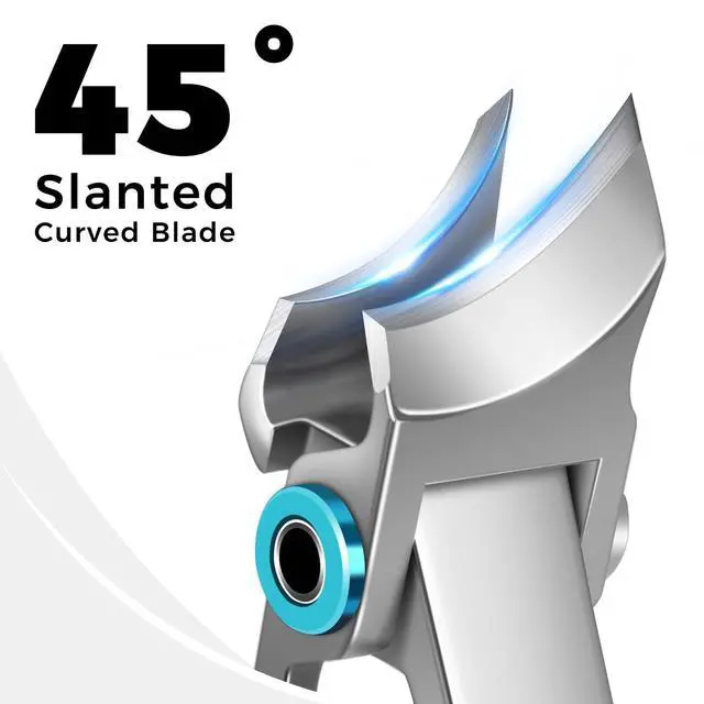 Alt view image 2 of 7 - Toenail Clippers for Seniors Toenails, Heavy Duty Nail Clippers for Men Thick Nails with Wide Jaw Opening, Slanted Curved Large Fingernail Clippers, Sliver