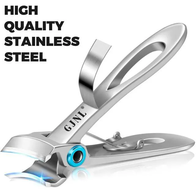 Alt view image 6 of 7 - Toenail Clippers for Seniors Toenails, Heavy Duty Nail Clippers for Men Thick Nails with Wide Jaw Opening, Slanted Curved Large Fingernail Clippers, Sliver