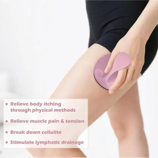 Alt view image 3 of 7 - Lymphatic Massage Roller for Cellulite Remover Body Sculpting - Handheld Cellulite Massage Tool for Body Bloat Blood Circulation Lymphatic Drainage Pink