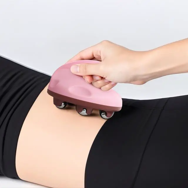 Alt view image 6 of 7 - Lymphatic Massage Roller for Cellulite Remover Body Sculpting - Handheld Cellulite Massage Tool for Body Bloat Blood Circulation Lymphatic Drainage Pink