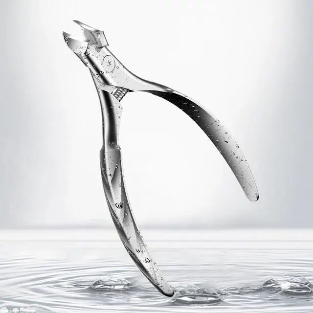 Alt view image 2 of 7 - Wide Jaw Thick Toenail Clippers Thick Toenails - Precision Stainless Steel Toe Nail Clippers for Thick Nails for Seniors with Catcher - Silver