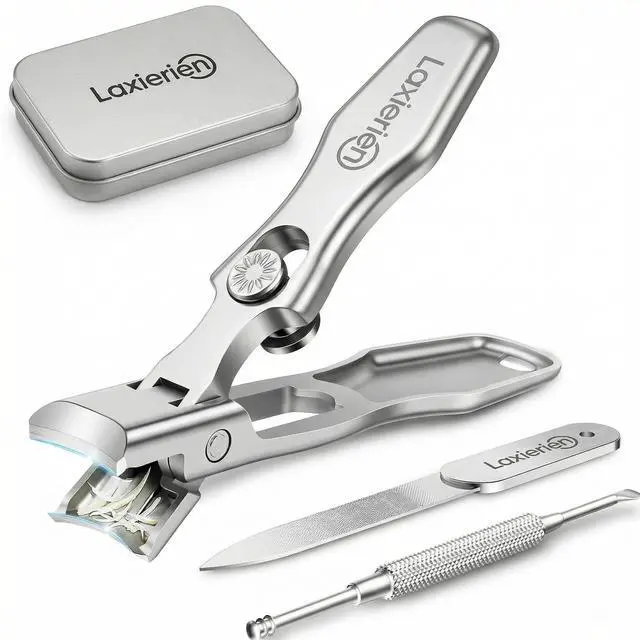 Main image of Toenail Clippers for Thick Toenails for Seniors, Large Toe Nail Clippers for Thick Nails for Men, Heavy Duty Ingrown Toenail Clippers with Wide Jaw, Sharp Slanted Nail Cutter Black