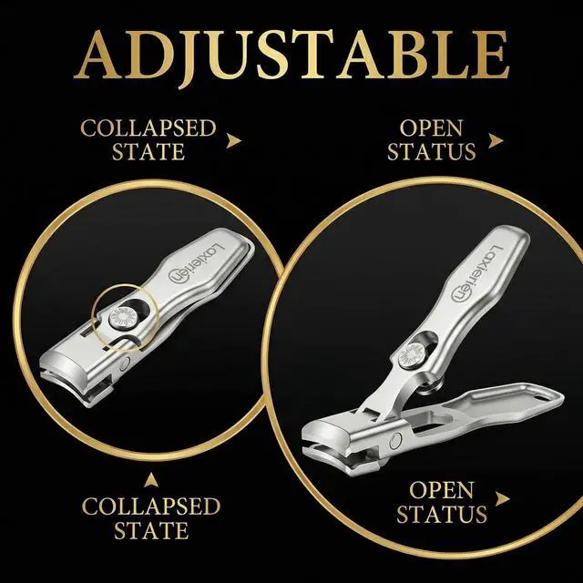 Alt view image 4 of 7 - Toenail Clippers for Thick Toenails for Seniors, Large Toe Nail Clippers for Thick Nails for Men, Heavy Duty Ingrown Toenail Clippers with Wide Jaw, Sharp Slanted Nail Cutter Black