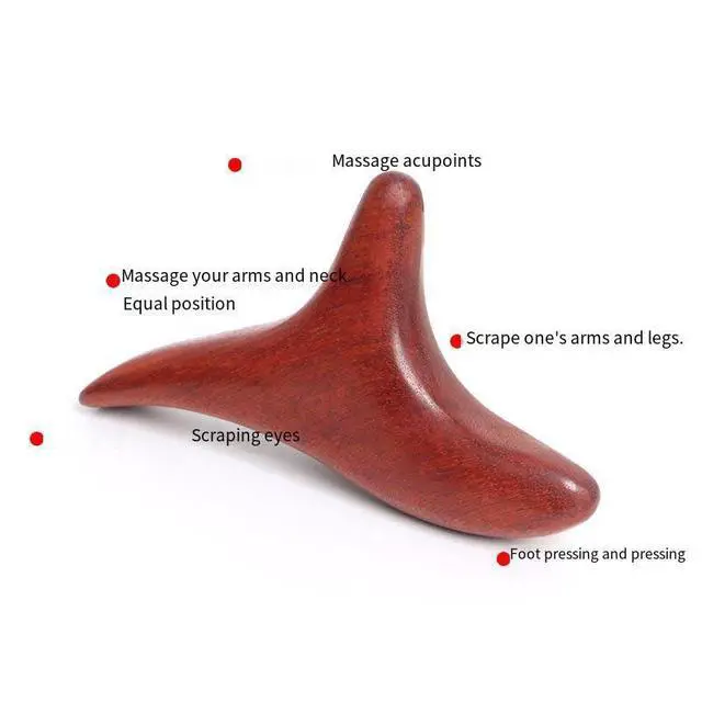 Alt view image 7 of 7 - 2Pcs Thai Reflexology Master Hand Foot Stress Reliever Ergonomic Wing Massager Wooden SPA Therapy Tool Vibrant Massage Tools Wooden Crafts