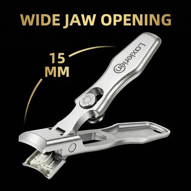 Alt view image 5 of 7 - Toenail Clippers for Thick Toenails for Seniors, Large Toe Nail Clippers for Thick Nails for Men, Heavy Duty Ingrown Toenail Clippers with Wide Jaw, Sharp Slanted Nail Cutter Black
