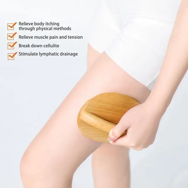 Alt view image 6 of 7 - Wood Therapy Massage Tools, Cellulite Massage Tool Wooden Massage Body Brush, Itchy Skin Relief, Body Shaping,Professional Maderoterapia Kit Meridian Pressure Brush, Lymphatic Drainage Massager