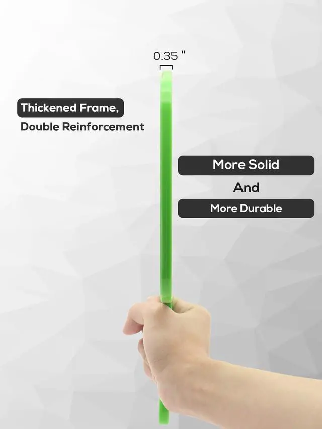 Alt view image 3 of 7 - Extra Large Handheld MirrorHand Salon Mirror with Handle for Barbers, Hairdressing (Green12.4" Lx 9" W)