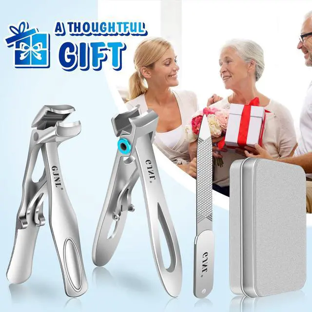 Alt view image 7 of 7 - Toenail Clippers for Thick Nails for Seniors, 3-Pack Ergonomic Heavy Duty Angled Head German Nail Clippers for Men with Catcher, Premium Steel Wide Opening Fingernail Clippers for Men & Women