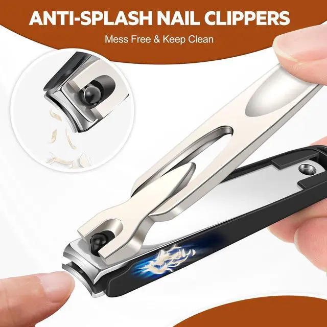 Alt view image 5 of 7 - Toenail Clippers for Thick Toenails for Seniors, Ingrown Slant Toe Nail Clippers with Long Handle & Wide Opening, Large Heavy Duty Nail Clippers for Men with Catcher Nail Cutter Gifts for Men Women