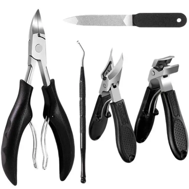 Main image of Toenail Clippers for Thick Toenails for Seniors, Angled Head Large Toe Nail Clippers Set for Men, Heavy Duty Ingrown Toenail Clippers Long Handled, Ultra Sharp Slanted Nail Cutter