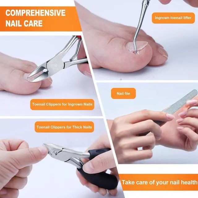 Alt view image 6 of 6 - Toe Nail Clippers for Thick Nails for Seniors, Nail Clippers for Seniors, Toenail Clippers, Toenail Scissors, Ergonomic Non-Slip Long Handle, Toe Nail Clippers for Seniors Men Women