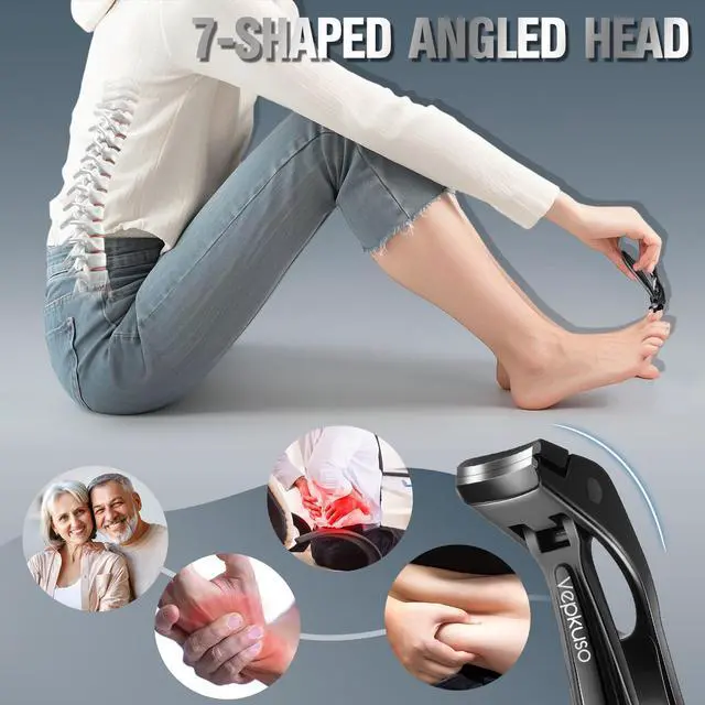 Alt view image 2 of 7 - Toenail Clippers for Thick Nails, Professional Nail Clippers Set with Catcher, Stainless Steel Heavy Duty Nail Cutter for Ingrown Toenails, Seniors, Men&Pregnant Women