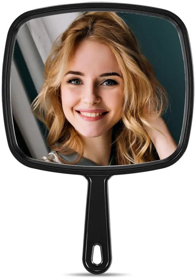 Main image of 12.6"L x 9"W Hand Mirror, Handheld Mirror with Handle for Salon