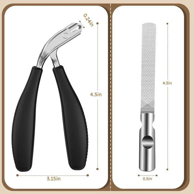 Alt view image 7 of 7 - Large Toenail Clippers for Thick Nails for Seniors, Non-Slip Long Handled Angled Head Toe Nail Clippers with Catcher, Wide Jaw Opening Sharp Straight Edge Cutters, Fingernail Clippers for Men Women