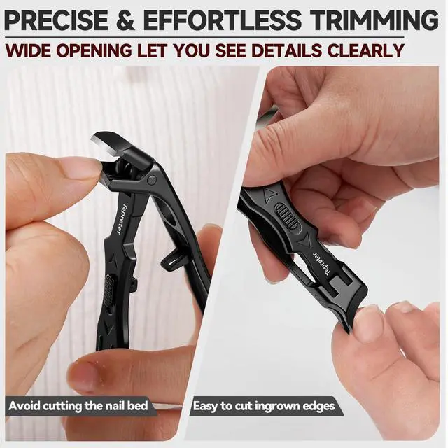 Alt view image 5 of 7 - 3Pcs Angled Head and Slanted Toe Nail Clippers for Thick Nail for Seniors