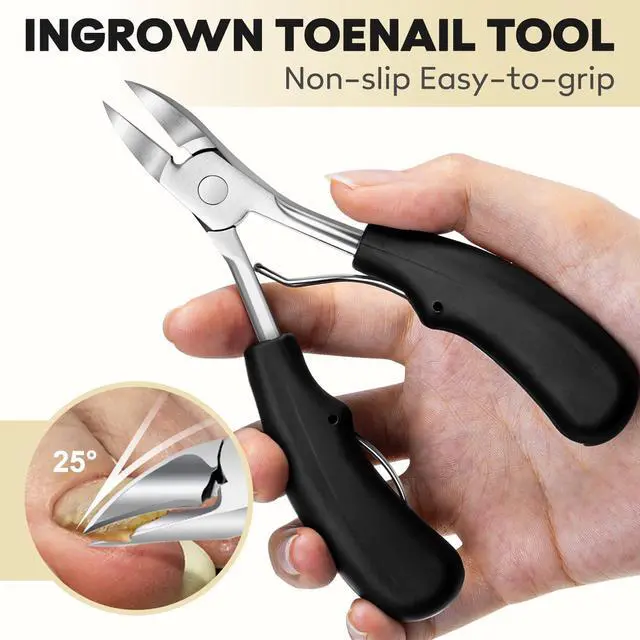 Alt view image 3 of 7 - Toenail Clippers for Thick Toenails for Seniors, 2026 Angled Head Large Toe Nail Clippers for Men with Wide Jaw Opening, Sharp Heavy Duty Fingernail Clipper Cutter with Catcher Long Handle
