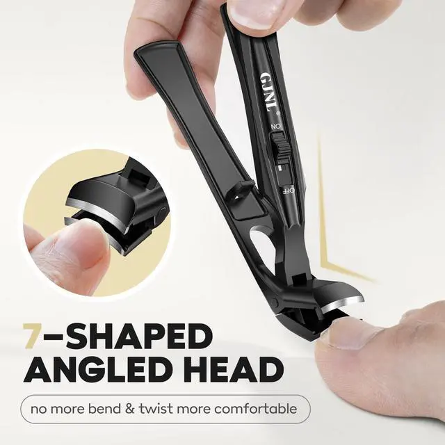 Alt view image 4 of 7 - Toenail Clippers for Thick Toenails for Seniors, 2026 Angled Head Large Toe Nail Clippers for Men with Wide Jaw Opening, Sharp Heavy Duty Fingernail Clipper Cutter with Catcher Long Handle