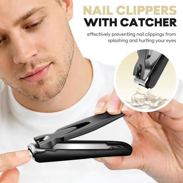 Alt view image 5 of 7 - Toenail Clippers for Thick Toenails for Seniors, 2026 Angled Head Large Toe Nail Clippers for Men with Wide Jaw Opening, Sharp Heavy Duty Fingernail Clipper Cutter with Catcher Long Handle
