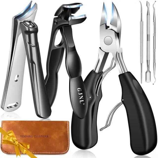 Main image of 2026 Toenail Clippers for Thick Toenails for Seniors, Angled Head Large Toe Nail Clippers Set for Men, Heavy Duty Ingrown Toenail Clippers with Long Handle, Ultra Sharp Slanted Nail Cutter Wide Jaw